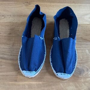 Unisex Navy Blue Espadrille Flats